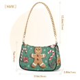 thumbnail image 3 of FORMRS Womens Shoulder Bag with Chain Strap Clutch Purse Cute Tote Handbag, Christmas Gingerbread, 3 of 7