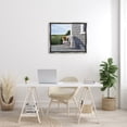 thumbnail image 2 of Stupell Industries Seaside Porch Landscape Rural Grassland Hills Painting Luster Gray Floating Framed Canvas Print Wall Art, Design by Tom Mielko, 2 of 5