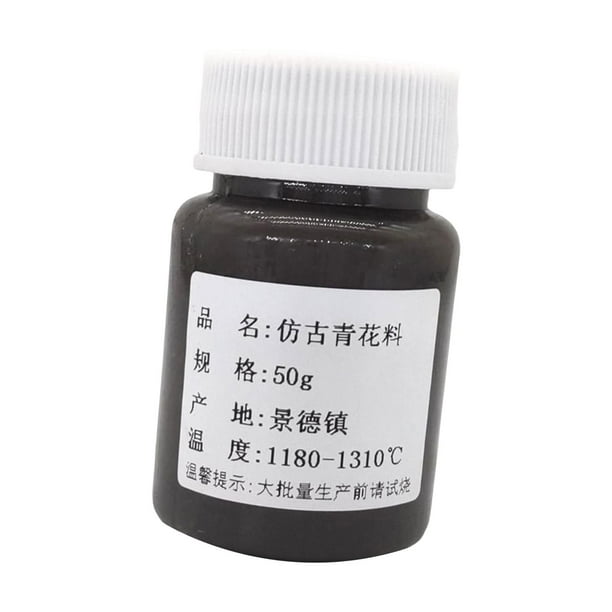 Pigmento para pintura cerámica de 50 g, colorante para bajo cubierta, para manualidades y bricolaje. Negro
