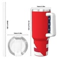 thumbnail image 4 of 40 OZ Ice Bully Cup with Handle and Straw Usa Switzerland Pattern, Double Wall Stainless Steel Tumbler Travel Coffee Cup with Lid for Christmas Present, 4 of 8