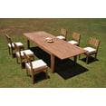 thumbnail image 4 of Grade-A Teak Dining Set: 6 Seater 7 Pc: 122" Caranas Double Extension Rectangle Table And 6 Veranda Armless Chairs Outdoor WholesaleTeak #WMVR20, 4 of 4