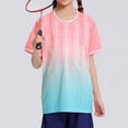 thumbnail image 5 of KPOPLK Boys Athletic Shorts Set - 2 Piece Dry Fit Boys Short Sleeve Shirt & Basketball Shorts - Activewear Gym Short Clothing Size 5-6 Years,Pink, 5 of 6