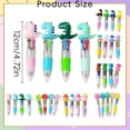 thumbnail image 3 of Adorable Four Colored Pens, Salamander Style Mini Pens with Chubby Dinosaur Topper, Cute Cartoon Stationery for Classroom Rewards, Student Prizes and Daily Note-Taking, 3 of 9