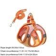 thumbnail image 3 of Breathable Mesh Pet Harness and Leash Set, Adjustable Color Block Vest for Small Medium Cats and Dogs(2#Orange-A), 3 of 6