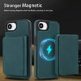 thumbnail image 4 of ELEHOLD 2-in-1 Wallet Case for iPhone 16e/17e, Detachable RFID Blocking Shockproof Magnetic Case with Kickstand,Green, 4 of 8