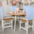 thumbnail image 3 of Blue White Stripe Chair Back Covers, Removable Chair Covers for Dining Chairs Set of 4, Washable Chairs Slipcovers Back Seat Protector for Wedding Party 19"x20", 3 of 9