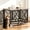 Gray, variant on 48 Inch Wooden Dog Crate Furniture, Double Door Anti-Chew Indoor Kennel ,Dog Side Table White
