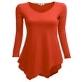 thumbnail image 1 of CHOK Tunique Longue à Manches Longues Col en V pour Femmes Robe T-Shirt, 1 of 3