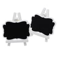 thumbnail image 3 of MasteelfCA 10pcs Mini Chalkboard Trestle Chalkboard Blackboard for Home Decor (White), 3 of 4