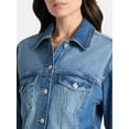 thumbnail image 4 of Time and Tru Women’s Cropped Denim Jacket, Sizes XS-3XL, 4 of 5