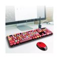 thumbnail image 2 of Universal Cute Portable Wireless 2.4Ghz Keyboard Mouse Set for Office Computer - Black, 2 of 5