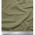 thumbnail image 1 of Soimoi Green Poly Georgette Fabric Flower Geometric Printed Craft Fabric by the Yard 52 Inch Wide, 1 of 3