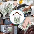 thumbnail image 3 of Green Pine Tree Kitchen Towels Set of 4, Water Absorbent Dish Towel, Vintage Watercolor Botanical Decorative Hand Towels - Quick Drying Cloth for Cooking Baking, 18x28 Inch, 3 of 8
