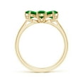 thumbnail image 2 of ANGARA Lab Grown 2.1 Ct Nature Inspired Emerald & Diamond Flower Ring for Women in 14K Yellow Gold (Size-6x4mm) | May Birthstone, Anniversary, Jewelry Gift for Women | Lab-Grown Emerald Ring, 2 of 7