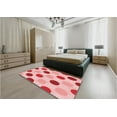 thumbnail image 5 of Ahgly Company Machine Washable Indoor Square Transitional Deep Rose Pink Area Rugs, 5' Square, 5 of 7