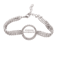 thumbnail image 1 of Frase corta de estudiar matemáticas Pulsera de tobillera de cadena de tenis, joyería de diamantes, 1 of 3