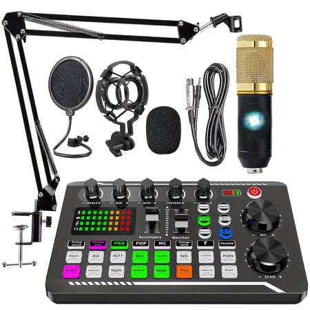Home Recording Studio Recording Kit, Podcast Music Mixer Equipment, Condenser Microphone Set