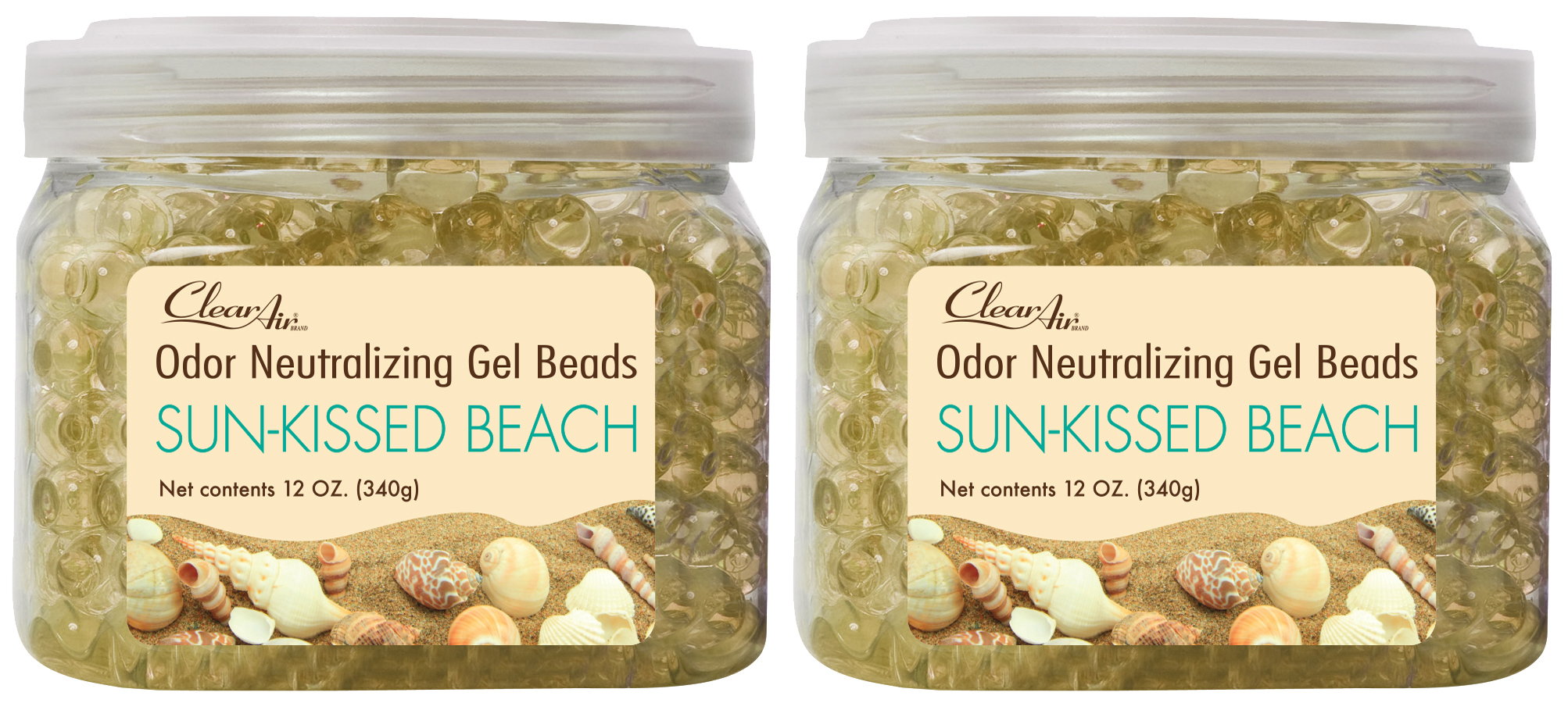 Clear Air Odor Eliminator Gel Beads SunKissed Beach Scent (12 Ounce