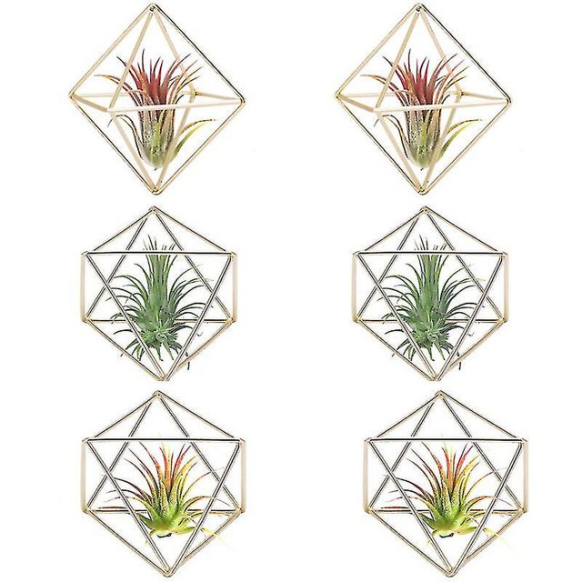 6 uds soporte para plantas YONGSHENG macetero geométrico moderno Dorado