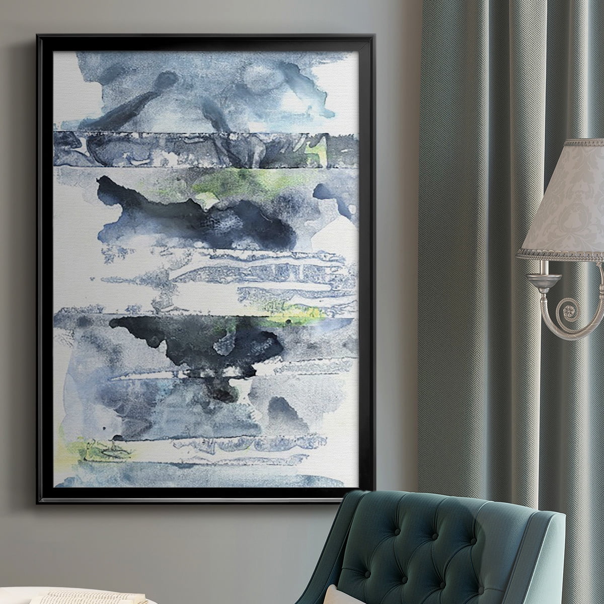 Blue Memories II Premium Framed Print, in Gold, Black, or Silver - Ready to Hang