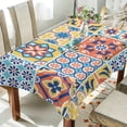 thumbnail image 4 of SKYSONIC Mexican Talavera Tablecloth Waterproof Washable Polyester Square Table Cover Durable Tablecloth for Kitchen Dining Table Party Decor (60 X 120 Inch), 4 of 7