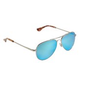 BAJIO Soldado Silver Gloss | Blue Mirror Polycarbonate Sunglasses