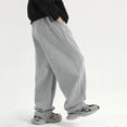 thumbnail image 7 of ZHANGDER Boys Sweatpants Teen Boys Baggy Barrel Pants Wide Leg Open Bottom Pants with Pockets Casual Streetwear, 7 of 7