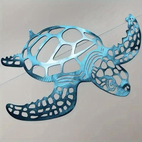 HELLOYOUNG Metal Turtle Wall Decor Coastal Sea Turtle Sculpture Accessories for Home Decor  Beach Wall Art with Elegant Design for Kitchen Bathroom Living Room Bedroom Home Decorative Signs & Plaques