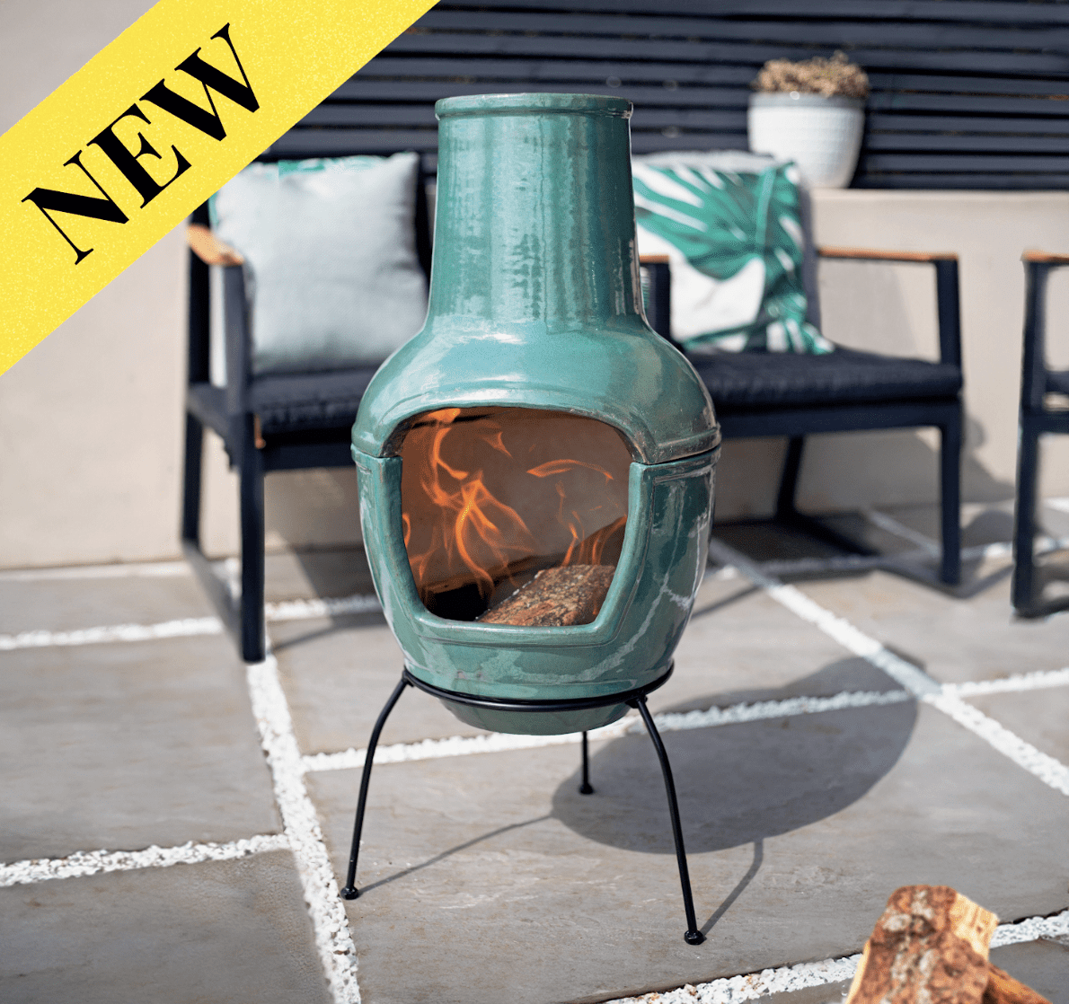 Oakland Living 45 in. Antique Bronze Leaf Chiminea - Walmart.com