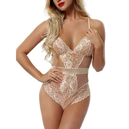 

LAPA Women Sexy Lingerie Lace Push-up Top Bra Babydoll Bodysuit Teddy Sleepwear