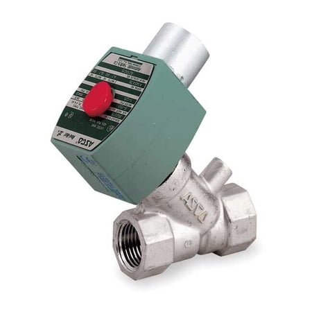 Redhat Solenoid Valve,SS,NC,Air,Inert Gas,Water 8210G036
