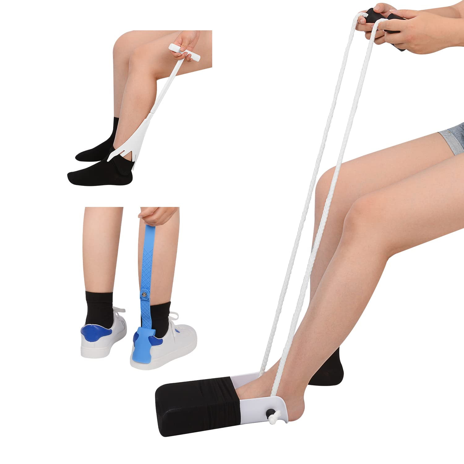 supregear Sock Aid Kit, Easy on Easy off Sock Slider, White