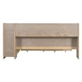 thumbnail image 7 of Full Size Daybed with 2 Storage Drawers, Wooden Daybed Frame with Storage Shelves and Study Desk for Bedroom Living Room, Easy Assembly, No Box Spring Needed, Natural, 7 of 7
