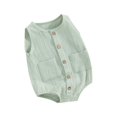 thumbnail image 1 of EYIIYE Barboteuse Sans Manches pour Bébés Filles et Garçons 3M 6M 12M 18M Nouveau-Né Mignon Col Rond Combinaison Décontractée Été, 1 of 9