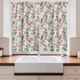 thumbnail image 2 of Ambesonne Leaf Kitchen Curtains, Hand Drawn Style Poppies, 55"x39", Multicolor, 2 of 3