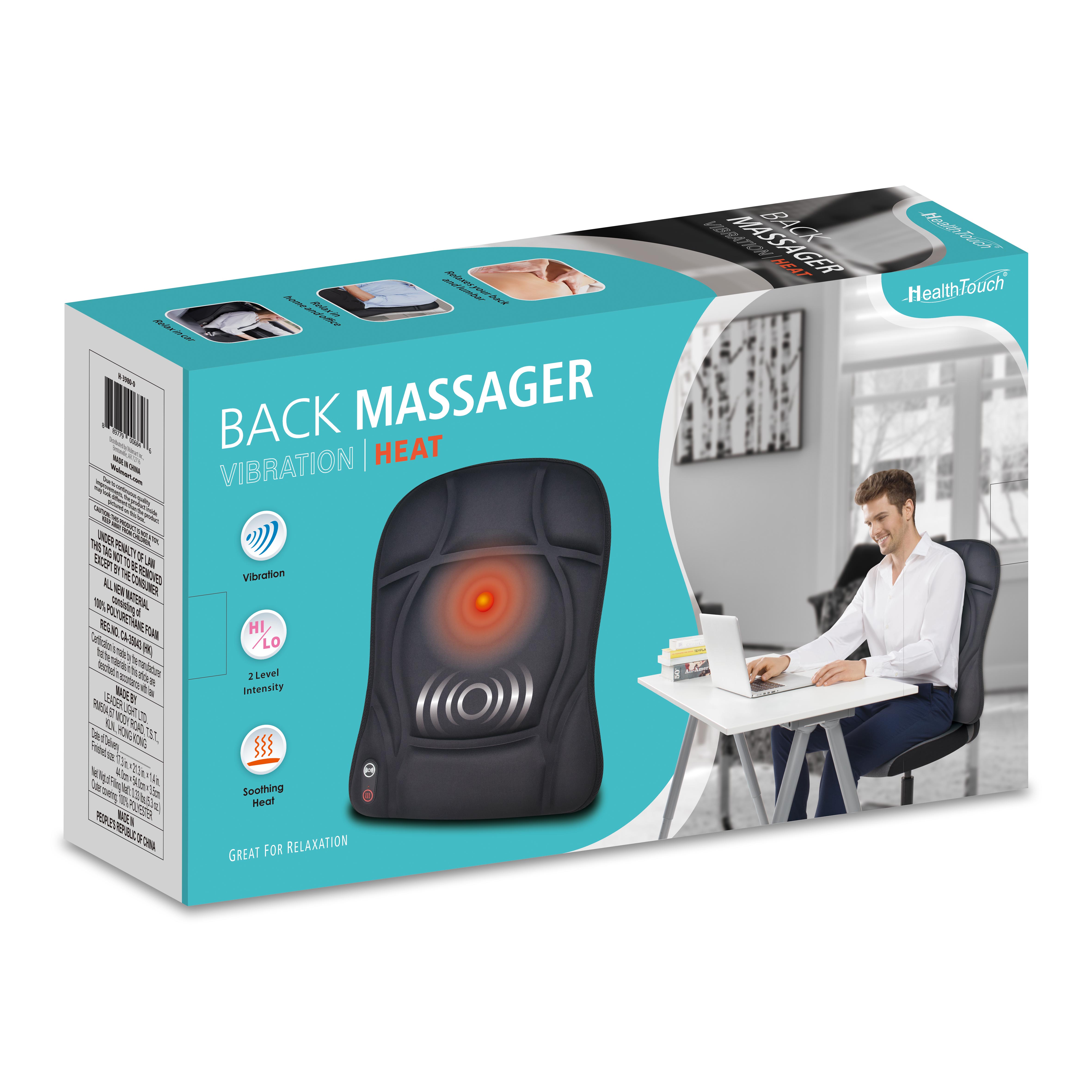 Health Touch Back Massager Vibration Massage Soothing Heat Back Relaxation 1 Motor 7339
