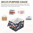 thumbnail image 6 of Yayeee Collapsible Cube Storage Bin with Lid Fabric Closet Decorative Basket with Handles, Floral Flamingo, 6 of 7