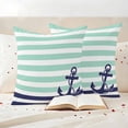 thumbnail image 4 of Pack of 2 Outdoor Pillow Covers 20x20 Inch Waterproof Anchor Aqua Throw Pillow Covers,Decorative Couch Pillow Case Sham Modern Navy Blue White Striped Nautical Patio Garden Pillowcases Cushion Covers, 4 of 8