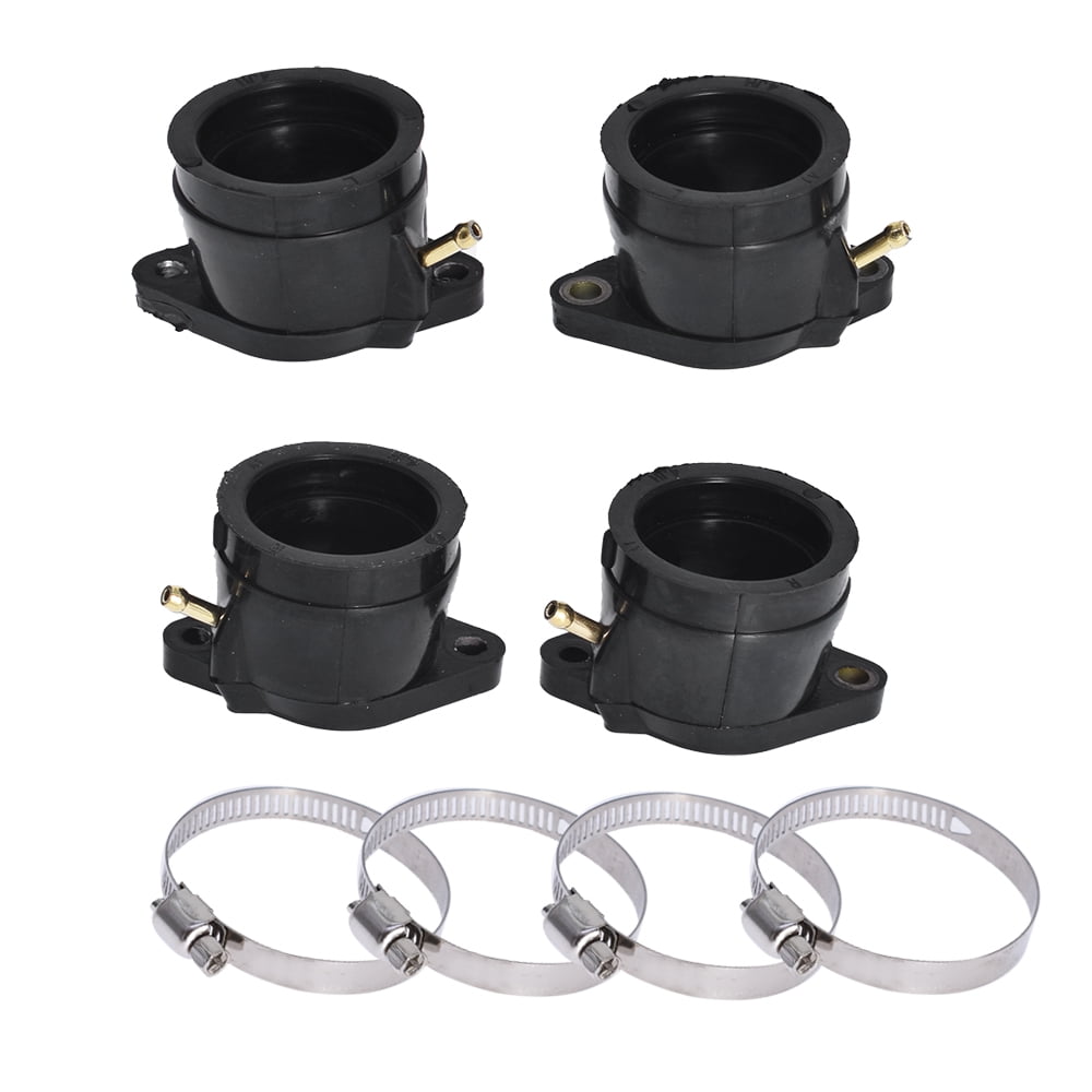4Pcs Motorcycle Carburetor Intake Manifold Boots with Clamps Fit for