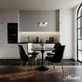 thumbnail image 3 of Hunter - Station 2-light Brushed Nickel, Medium Size Pendant Light, Dimmable, Modern Style, Drum Shaped, for Bedrooms, Dining, Living Rooms - 19272, 3 of 7