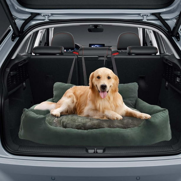 Dog Car Seat Dog Back Seat Cushion Portable Nonslip Comfortable Dog Car Travel Bed Pet Travel Booster Seat for Large Dogs Green Large