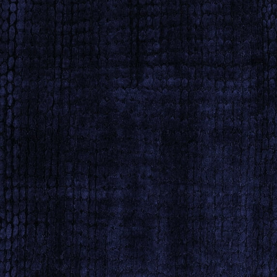 Ahgly Company Machine Washable Indoor Square Abstract Blue Modern Area Rugs, 8' Square