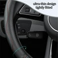 thumbnail image 6 of Car Steering Wheel Cover Wheel Cover Protector Universal Car Accessory For Ford Edge 2015 2016 2017 2018 2019 -Dshape(Black Line)+Car Logo, 6 of 8