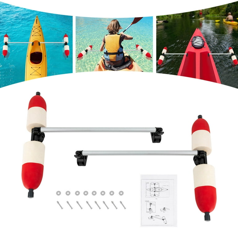 Kayak Canoe PVC＆Aluminum Stabilizer System Outrigger Arms Fishing