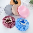 thumbnail image 1 of jiaroswwei Shower Cap Waterproof Reusable Double Layers Elastic Shower Hat for Bathroom, 1 of 8