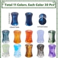 thumbnail image 2 of 1 Box 11 Colors 330Pcs Bamboo Joint Beads Curved Tube Beads Bulk Large Gradient Green White Transparent Plastic Pipe Stick Beads for DIY Jewelry Making Crafts Bracelets Necklaces Supplies Women, 2 of 4