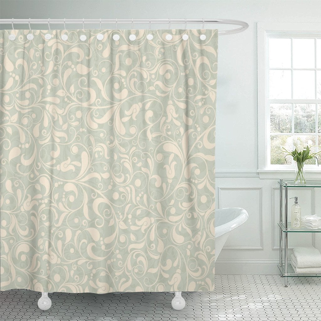 PKNMT Vintage Of Green And Beige Color In The Damascus Polyester Shower   A769b6b4 6c08 425e 9bd6 287937b1d701 1.fe0fa954cb225bc54384479ac4774625 