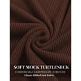 thumbnail image 5 of COOFANDY Mens Mock Turtleneck Sweater Short Sleeve Ribbed Knit Turtleneck Slim Fit Casual Sweater Soft, 5 of 5
