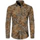 thumbnail image 1 of Camisas tácticas de uso diario para hombre, con estampado 3D de hojas de arce, cuello vuelto, manga larga con botones para exteriores, 1 of 6