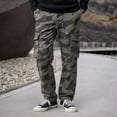 thumbnail image 4 of CONZONE Mens Baggy Cargo Pants Camouflage Y2K Elastic Waist Cargo Pants for Men Lightweight Relaxed Fit Streetwear Workout Trousers With Pockets, 4 of 6
